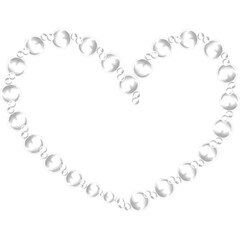 Y2k 3D heart shaped pearl necklace  