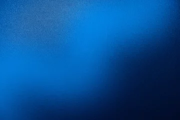 Foto op Aluminium Black dark azure cobalt sapphire blue abstract background. Color gradient. Geometric shape. Wave, wavy curved line. Rough grunge grain noise. Light neon metallic shine shimmer bright. Design. © Наталья Босяк