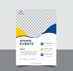creative vertical vector business flyer template design