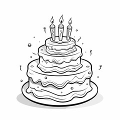 Birthday cake vector