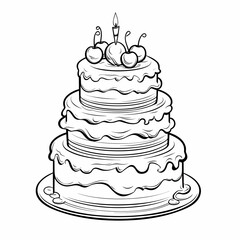 Birthday cake vector