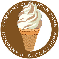 Emblem logo for an ice cream product company