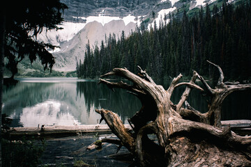 Rawson lake in the Rocky Mountains