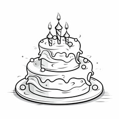 Birthday cake vector