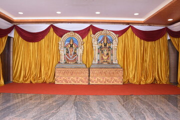 Indian wedding mandap decor - Indian Marriage Halls Hindu wedding stage decoration