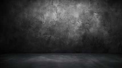 Fototapeta premium Empty grunge concrete interior space with textured walls and floor