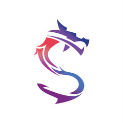 Dragon logo with latter s concept
