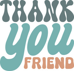 thank you family retro svg design bundle and eps file