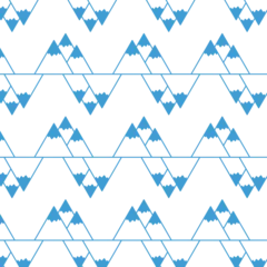 Photo sur Plexiglas Montagnes Digital png illustration of rows of blue mountains pattern on transparent background