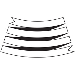 Digital png illustration of white banner with copy space on transparent background