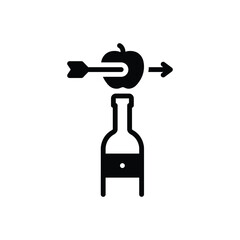 Black solid icon for accurately 