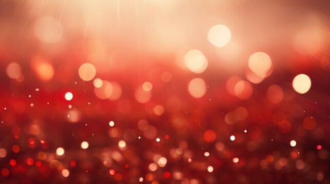 christmas lights and red bokeh background
