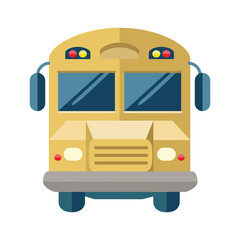 Digital png illustration of yellow school bus on transparent background