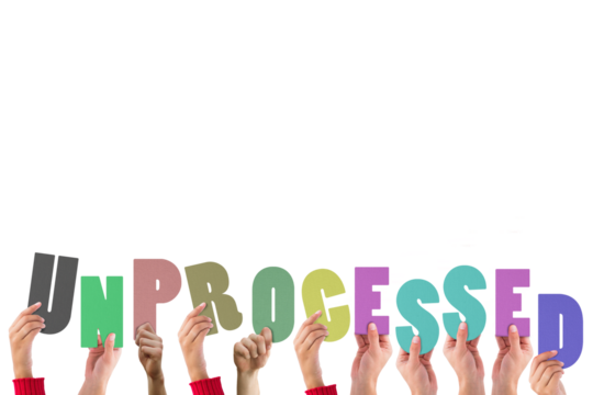 Digital png illustration of hands holding unprocessed text on transparent background - Powered by Adobe