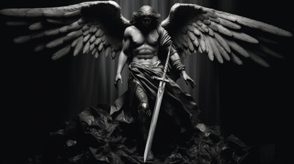 Gothic black dark mystic fantasy religion halloween death holy fear wings angel