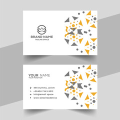 creative vector corporate blue and yellow halftone elegant business card design