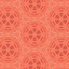 Digital png illustration of white and red pattern on coral and transparent background
