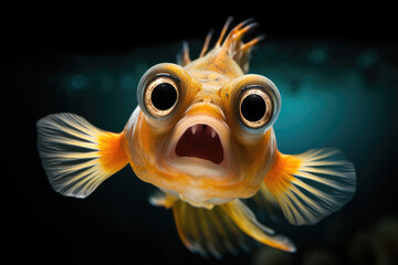 Surprised aquarium fish