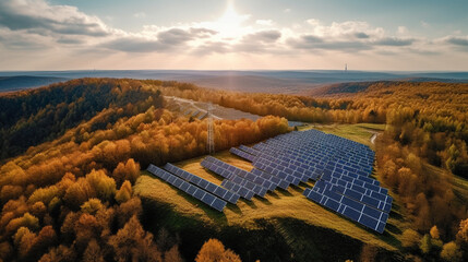 Solar energy creation,the Sun giving alternative,green,environmentally eco power. Generative AI - 642289196