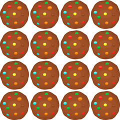 Pattern homemade cookie different taste in pastry biscuit