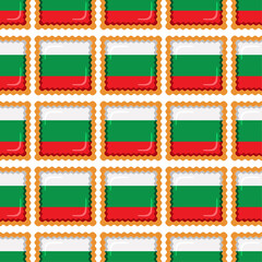 Pattern cookie with flag country Bulgaria in tasty biscuit