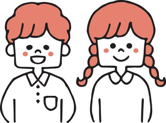 小さい男の子と女の子