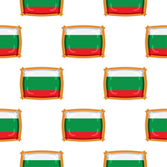 Pattern cookie with flag country Bulgaria in tasty biscuit