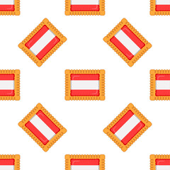 Pattern cookie with flag country Latvia in tasty biscuit