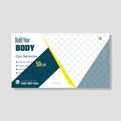 Fitness billboard design template.