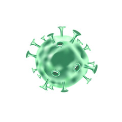 Vector covid-19 virus cell biotechnology green graphic