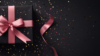 pink und schwarzfarbenes Geschenk