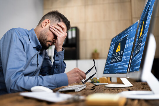 Ransomware Cyber Attack Showing Personal Files Encrypted