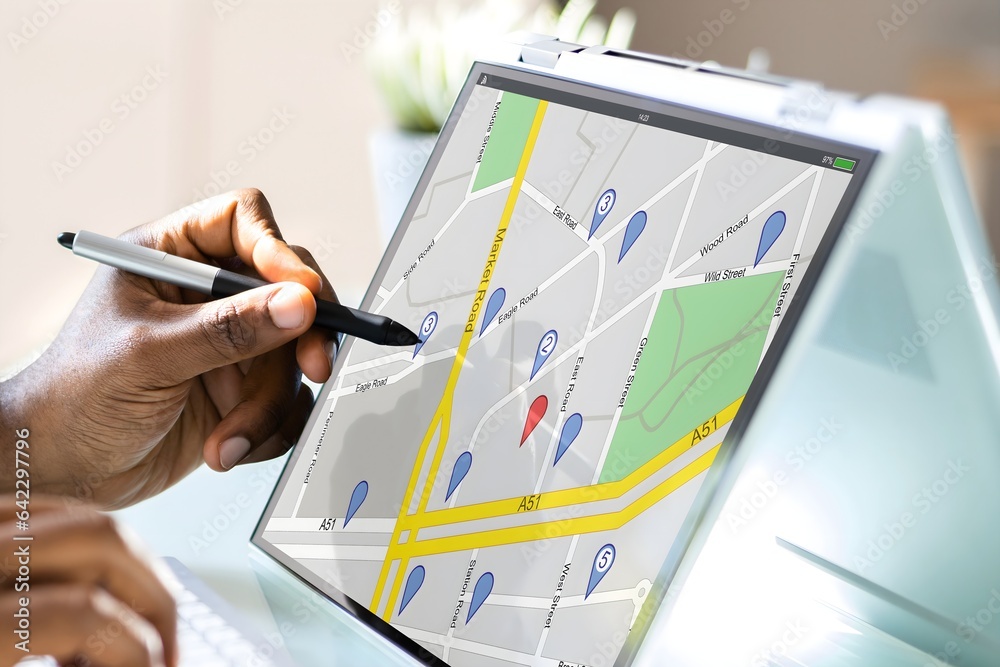 Poster gps location map search online