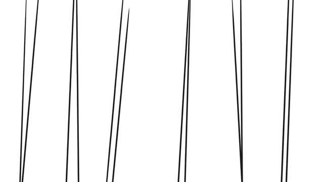 Vertical lines flicker on the screen, leaning in different ways in different directions.