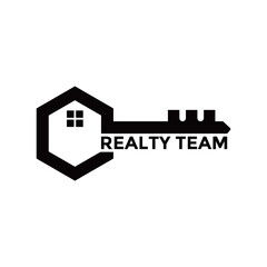 logo design key with a house can represent a property company