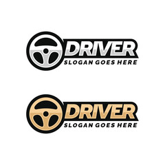 Car driver logo design vector illustration