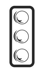 Traffic light, vector illustration