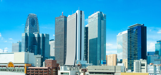 東京 新宿の高層ビル群　ビジネスイメージ - obrazy, fototapety, plakaty