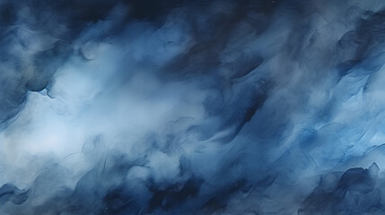 Obraz premium Black Blue Abstract Watercolor