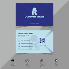 Free professional vector business card design template