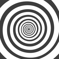 Comic swirl background. Swirl radial pattern or abstract sunburst wallpaper. Vertigo pattern. Abstract rays, vector illustration