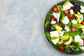 Greek salad of vegetables and cheese
