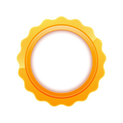 Vector empty golden badge label premium button