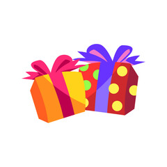 Vector birthday colorful present box design