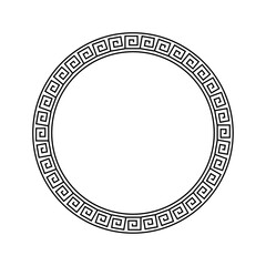 Vector greeke round frame for design