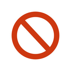 Vector red prohibited sign no icon warning or stop symbol safety danger isolated vector illustration