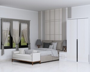 scandinavian interior bedroom concept design