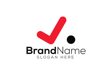 Trendy and Professional letter A check mark done logo design vector template
