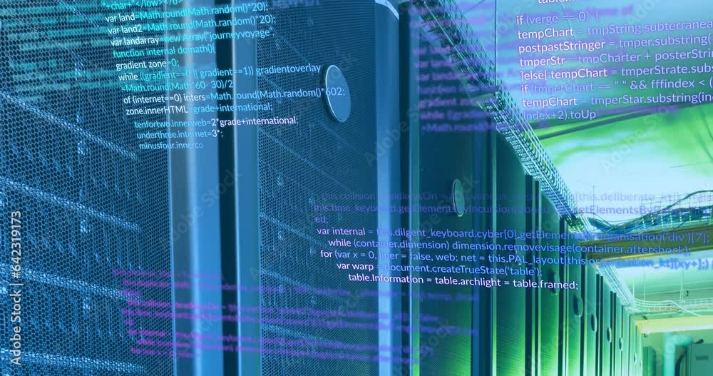Poster animation of programming language over data server systems