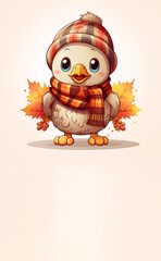 Comic Thanksgiving turkey Character